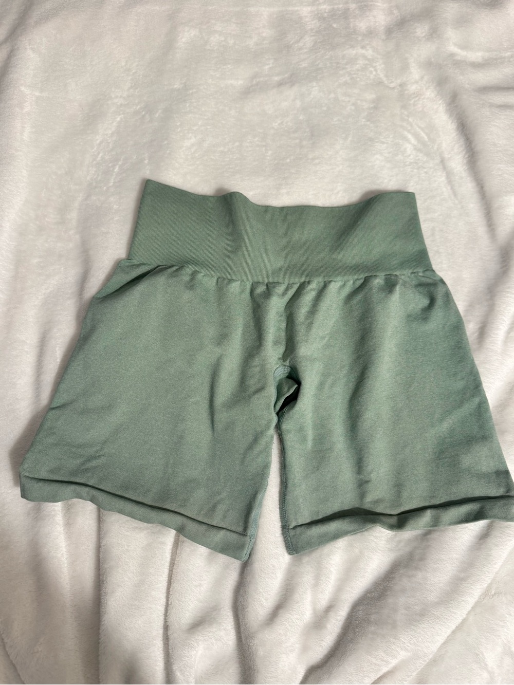 High-Waist Sage Green Women’s NVGTN Shorts